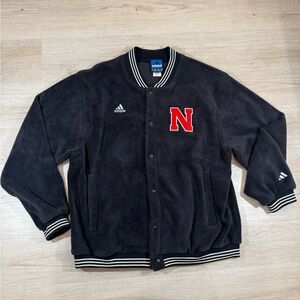 Adidas Nebraska Cornhuskers Vintage 90s  Y2K Fleece Jacket Men’s Size XL